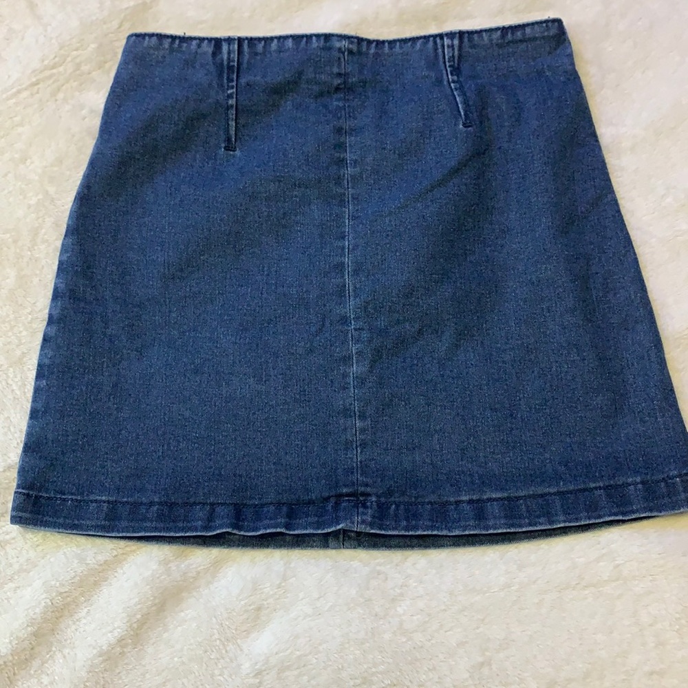 jean mini skirt